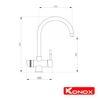 Vòi Rửa Bát Konox Kết Hợp RO Trim-Water Grey