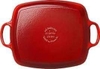 Chảo gang nướng 2 quai cầm lecreuset grillpfanne rechteckig 30x27cm kirsche