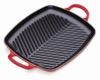 Chảo gang nướng 2 quai cầm lecreuset grillpfanne rechteckig 30x27cm kirsche