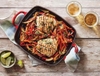 Chảo gang nướng 2 quai cầm lecreuset grillpfanne rechteckig 30x27cm kirsche