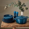 Nồi gang Le Creuset Brater rund Evo 24cm Deep teal xanh cổ vịt
