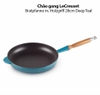 Chảo gang LeCreuset Bratpfanne m. Holzgriff Deep Teal