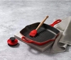 Chảo Nướng Vuông LeCreuset Grillpfanne Quadratisch Kirsche