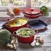 Nồi gang Le Creuset Brater rund Evo 20cm Kirsche màu đỏ