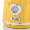 Ấm siêu tốc có đồng hồ đo nhiệt độ Swan màu vàng