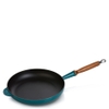 Chảo gang LeCreuset Bratpfanne m. Holzgriff Deep Teal