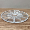 Đĩa pha lê tròn mài hoạ tiết Bohemia đường kính 31cm