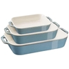 SET 3 KHAY GỐM CHỮ NHẬT BỎ LÒ STAUB