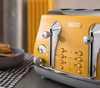 Nướng bánh mỳ 4 lát Delonghi màu vàng