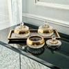 Set pha lê mài mạ vàng BOHEMIA