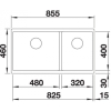 Chậu đá BLANCO SUBLINE 480/320