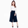 Quần culottes ống rộng xếp ly