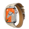 Apple Watch Series 8 Hermès 41mm Silver Stainless Steel Case with Attelage Double Tour