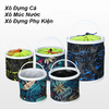 Xô Đựng Cá, Xô Múc Nước Đựng Phụ Kiện Gấp Gọn, Mang Đi Rất Tiện Lợi (Kèm 3m Dây Và Tay Cầm)