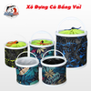 Xô Đựng Cá, Xô Múc Nước Đựng Phụ Kiện Gấp Gọn, Mang Đi Rất Tiện Lợi (Kèm 3m Dây Và Tay Cầm)
