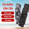 Túi Đựng Cần Câu Cá, Bao Đựng Cần 2 Ngăn Và 3 Ngăn Cao Cấp Mẫu Hoa Nhí Đỏ Đen Đủ Kích thước
