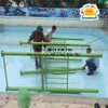 Cầu trượt liên hoàn 2 khối cầu trượt ống bể bơi A131