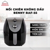 Nồi Chiên Không Dầu Cơ Benny BAF-70, Black, 7.0 Lít, 1800W