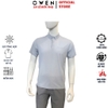 Áo thun polo Nam Tay Ngắn Có Cổ Owen APV253605 màu xám nhạt dáng suông Body fit tà bằng có túi Chất liệu Nylon Spandex