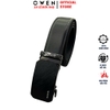Thắt Lưng Nam Owen BELT256242 day da màu đen Mặt Khóa Trượt Tự Động Chất liệu da bò thật