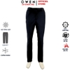 Quần tây Nam Owen QST252478 màu đen dáng ôm slim fit cạp tăng đơ chất liệu polyester spandex