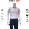 Áo sơ mi nam tay ngắn Owen AF260109NT màu hồng dáng suông Plus size tà lượn có túi chất liệu Bamboo polyester