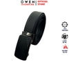 Thắt Lưng Nam Owen BELT256208 day da màu đen Mặt Khóa Trượt Tự Động Chất liệu da bò thật