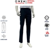 Quần Tây Nam Owen QST262077 màu đen kẻ dáng ôm slim fit cạp tăng đơ chất liệu poly rayon spandex