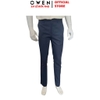 Quần Tây Nam Owen QST263056 màu xanh đậm dáng ôm slim fit cạp tăng đơ chất liệu Nano
