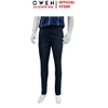 Quần Tây Nam Owen QST263037 màu đen dáng ôm slim fit cạp tăng đơ chất liệu nano