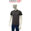 Áo thun polo Nam Tay Ngắn Có Cổ Owen APV252546 màu xám đậm dáng suông tà bằng xẻ tà chất liệu cotton renu
