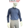 Áo sơ mi nam tay dài Owen AR240586DT màu xanh tím than dáng suông regular fit tà lượn có túi chất liệu modal spandex