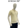 Áo Thun polo Nam Tay Ngắn Có Cổ Owen APV233183 Màu be dáng Body Fit chất liệu cotton