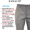 Quần Short Nam Owen SW231917 Sóc Âu màu xám xước dáng Slim fit chất liệu polyester