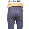 Quần Kaki Nam Owen QKSL231792 màu navy trơn dáng slim fit chất liệu CVC Spandex