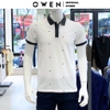 Áo Thun polo Nam Tay Ngắn Có Cổ Owen APV233180 Màu trắng dáng Body Fit chất liệu cotton