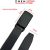 Thắt Lưng Nam Owen BELT256208 day da màu đen Mặt Khóa Trượt Tự Động Chất liệu da bò thật