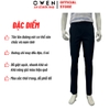 Quần Tây Nam Owen QST262077 màu đen kẻ dáng ôm slim fit cạp tăng đơ chất liệu poly rayon spandex