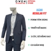 Ves bộ OWEN VES256131 màu xanh đậm dáng ôm slim fit 1 cúc tà xẻ sau Chất liệu Polyester Rayon