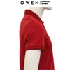 Áo Thun polo Nam Tay Ngắn Có Cổ Owen APV231318 màu đỏ trơn dáng body fit chất liệu Mint Cotton