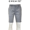 Quần Short Nam Owen SW231920 Sóc Âu màu xám nhạt xước dáng Slim fit chất liệu polyester