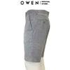Quần Short Nam Owen SW231920 Sóc Âu màu xám nhạt xước dáng Slim fit chất liệu polyester