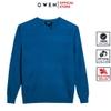 Áo len nam owen ALC241283 màu xanh  dáng suông regular fit cổ 3 phân chất liệu Acrylic