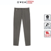 Quần Kaki Nam Owen QKS241326 màu xám đậm dáng ôm slim fit 2 cạp chất liệu poly recycled (Renu)