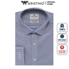 Áo Sơ Mi Nam Tay Dài Aristino ALS00108 Màu Caro Xanh Nhỏ Kiểu Dáng Regular Fit Chất Liệu Tencel