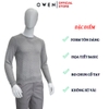 Áo len nam owen ALC241290 màu xám nhạt họa tiết dáng suông regular fit cổ tròn bo tay gấu chât liệu acrylic cotton