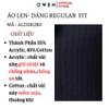 Áo len nam owen ALD241280 áo khoác len cài cúc màu xanh tím than dáng suông regular fit cổ chữ V sâu bo tay gấu chât liệu acrylic cotton