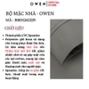 Bộ mặc nhà OWEN BMN241329 màu xám  dáng reguler fit cổ 3 phân kéo khóa bo chun gấu tay chất liệu Poly spandex
