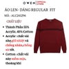 Áo len nam owen ALC241294 màu đỏ kẻ đen ngang dáng suông regular fit cổ tròn chất liệu Acrylic