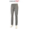Quần Kaki Nam Owen QKS241326 màu xám đậm dáng ôm slim fit 2 cạp chất liệu poly recycled (Renu)